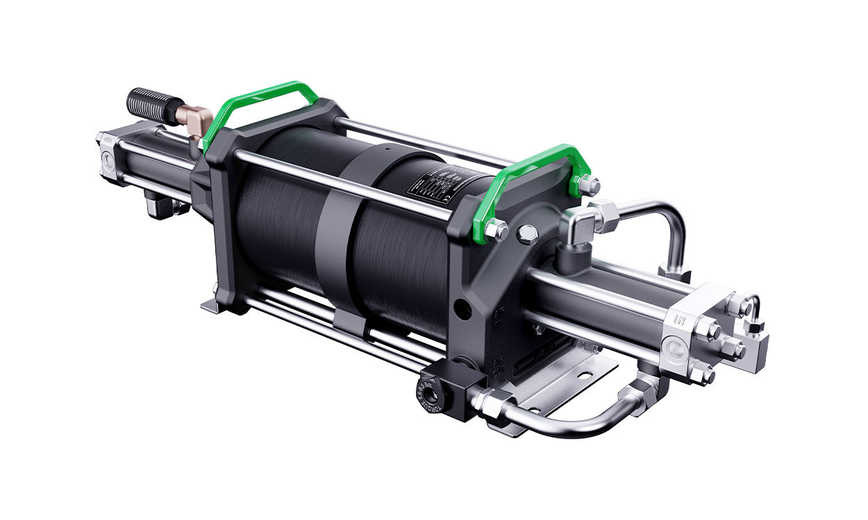 雙驅(qū)雙級氣動氣體增壓器